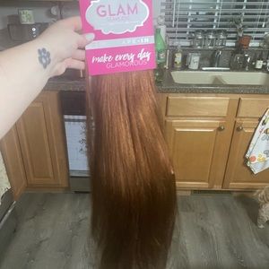 Glam seamless human hair remy tape in extensions new warm brown